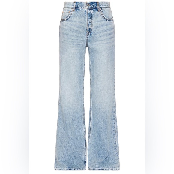 GRLFRND x Maggie MacDonald Jade Low Rise Relaxed Flare Jeans in Fairfax North - Picture 4 of 13